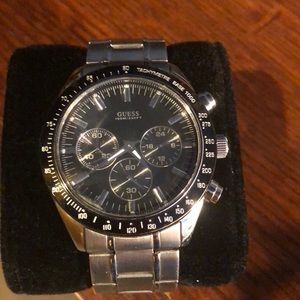 Guess Watch Mens, Used stainless steel silver tone